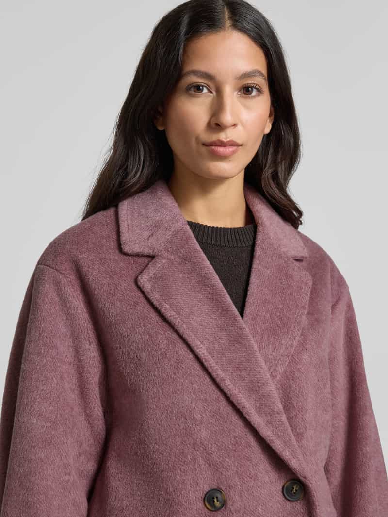 Vero Moda Regular fit lange jas met reverskraag model 'LELEA'