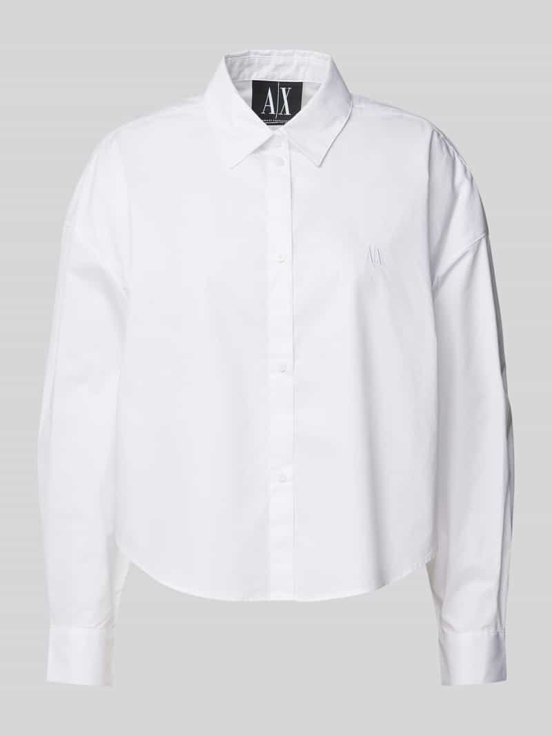 Armani Exchange Regular fit overhemdblouse met logostitching