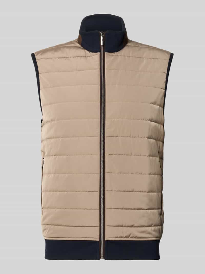 Bugatti Bodywarmer met opstaande kraag en steekzakken