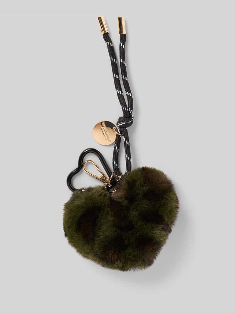 Seidenfelt Sleutelhanger met logodetail model 'Furry Heart'