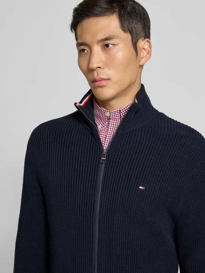 Tommy Hilfiger Regular fit gebreid jack van puur katoen