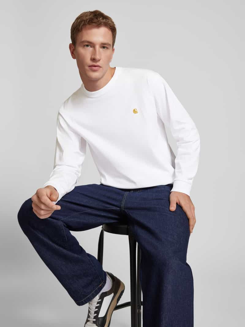 Carhartt Work In Progress Shirt met lange mouwen en labelstitching