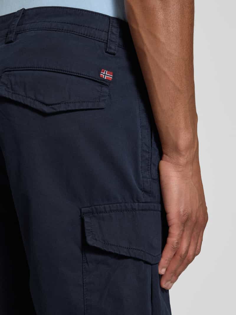 Napapijri Regular fit korte cargobroek met labeldetail model 'N-DELINE'