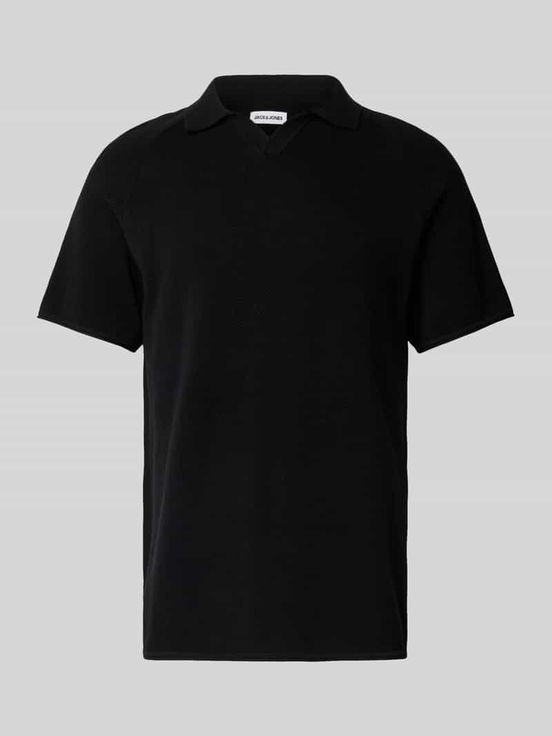 jack & jones Slim fit poloshirt met structuurmotief model 'HILL KNIT'