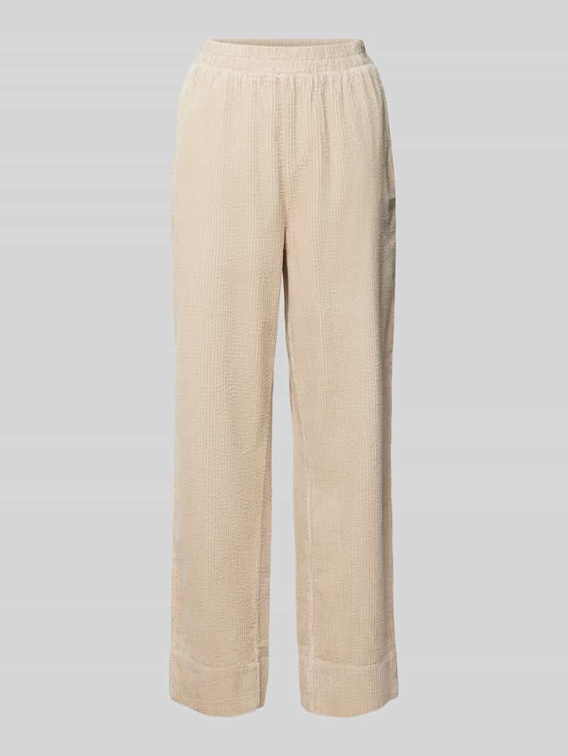 Straight leg stoffen broek met structuurmotief, model 'Berinna'