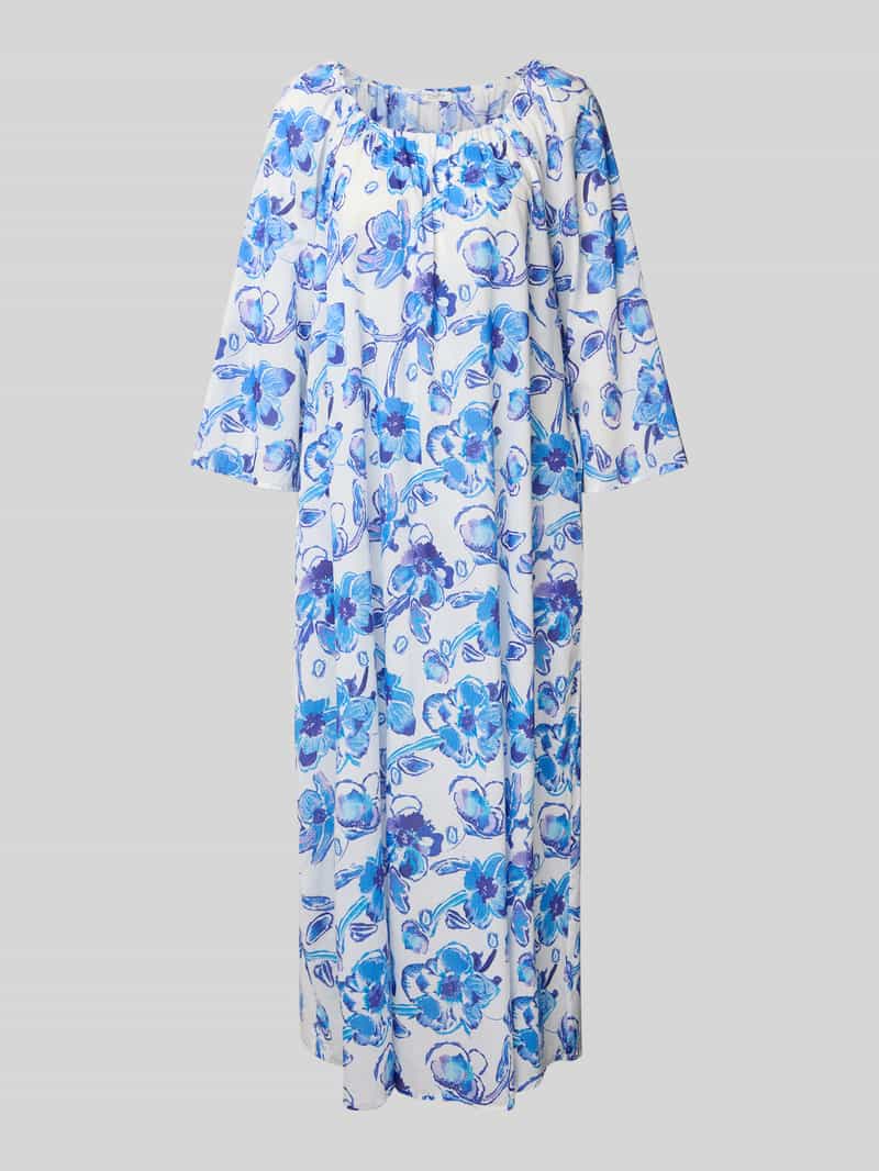 Midi-jurk met ronde hals