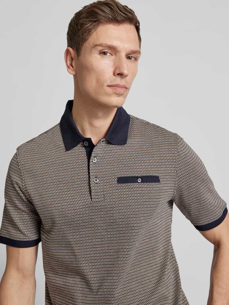 Bugatti Poloshirt met labeldetail