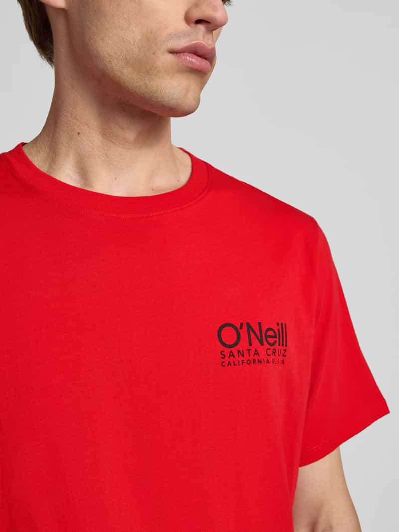 O'Neill T-shirt met logoprint en ronde hals