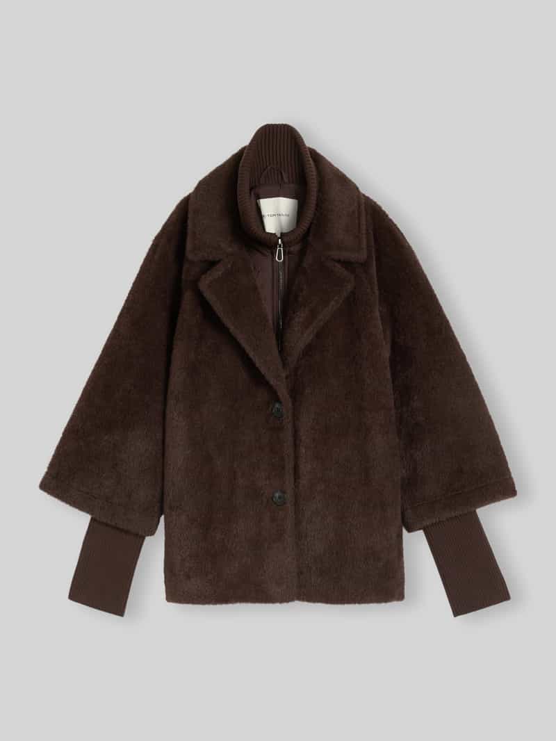 Tom Tailor Regular fit teddyjack met lange mouwen
