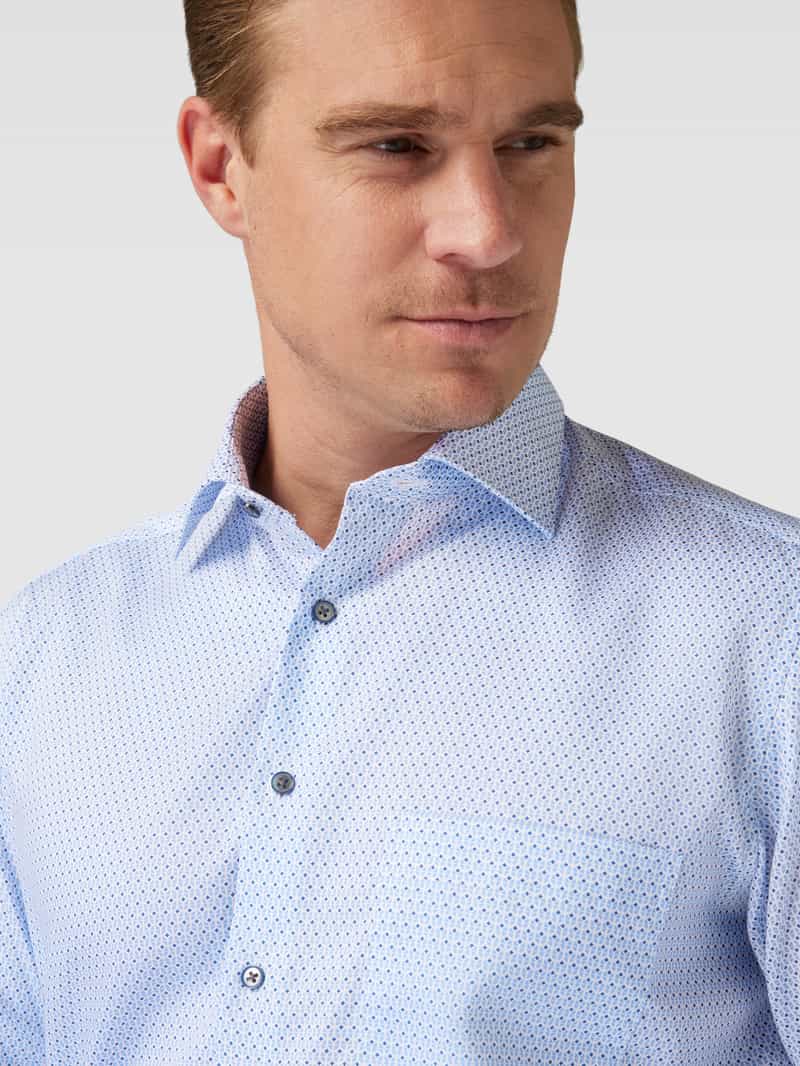 Eterna Comfort fit zakelijk overhemd met all-over print