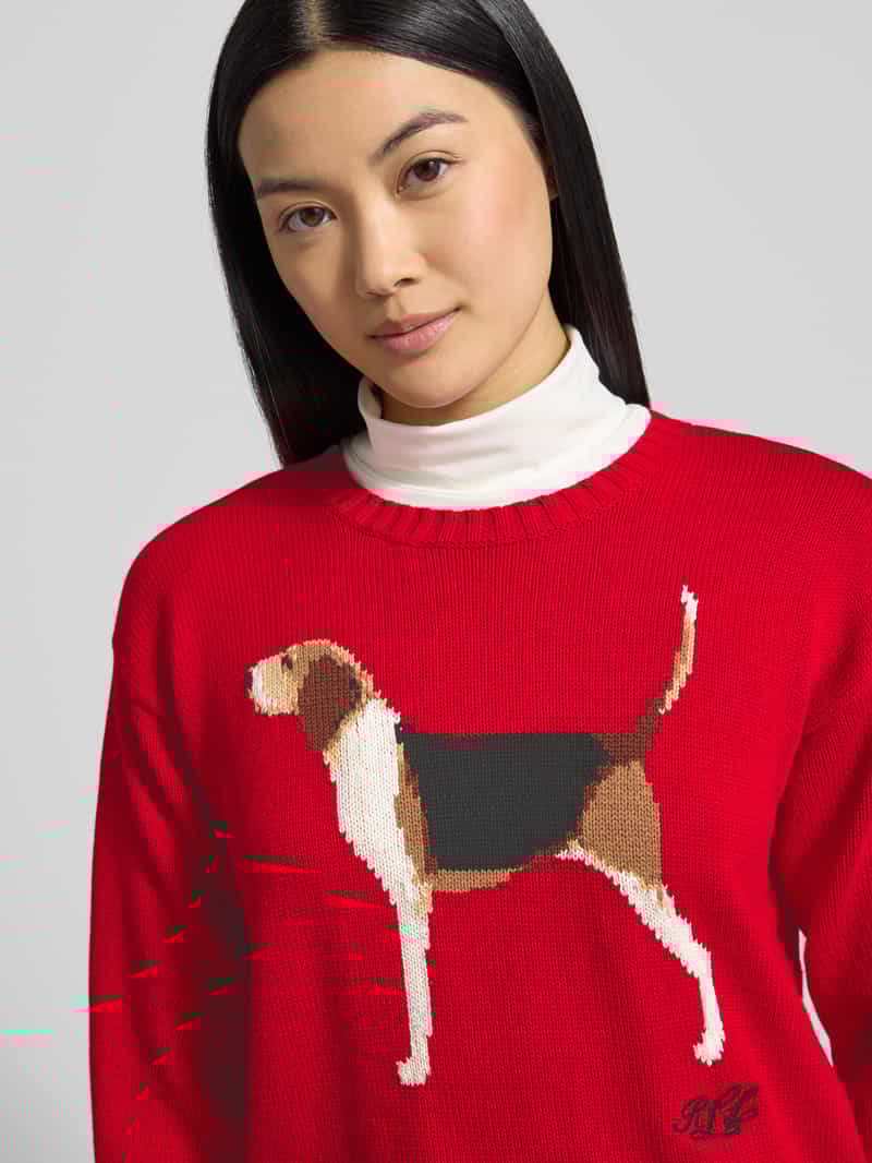 Lauren Ralph Lauren Gebreide pullover met motief en ronde hals model 'RIEDNEE'