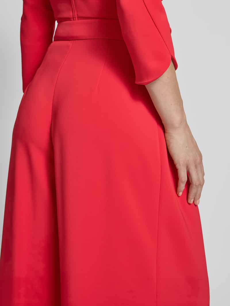 Marc Cain Wide fit stoffen broek met platte plooien
