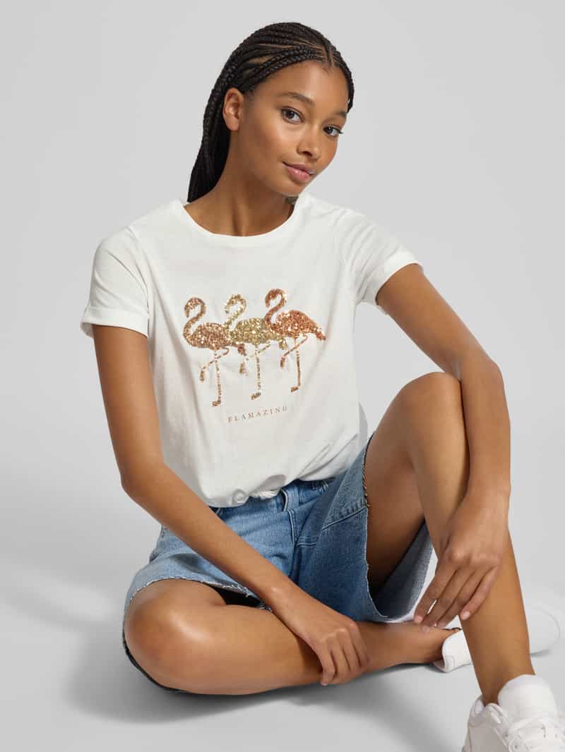 Only Regular fit T-shirt van puur katoen model 'DORA'