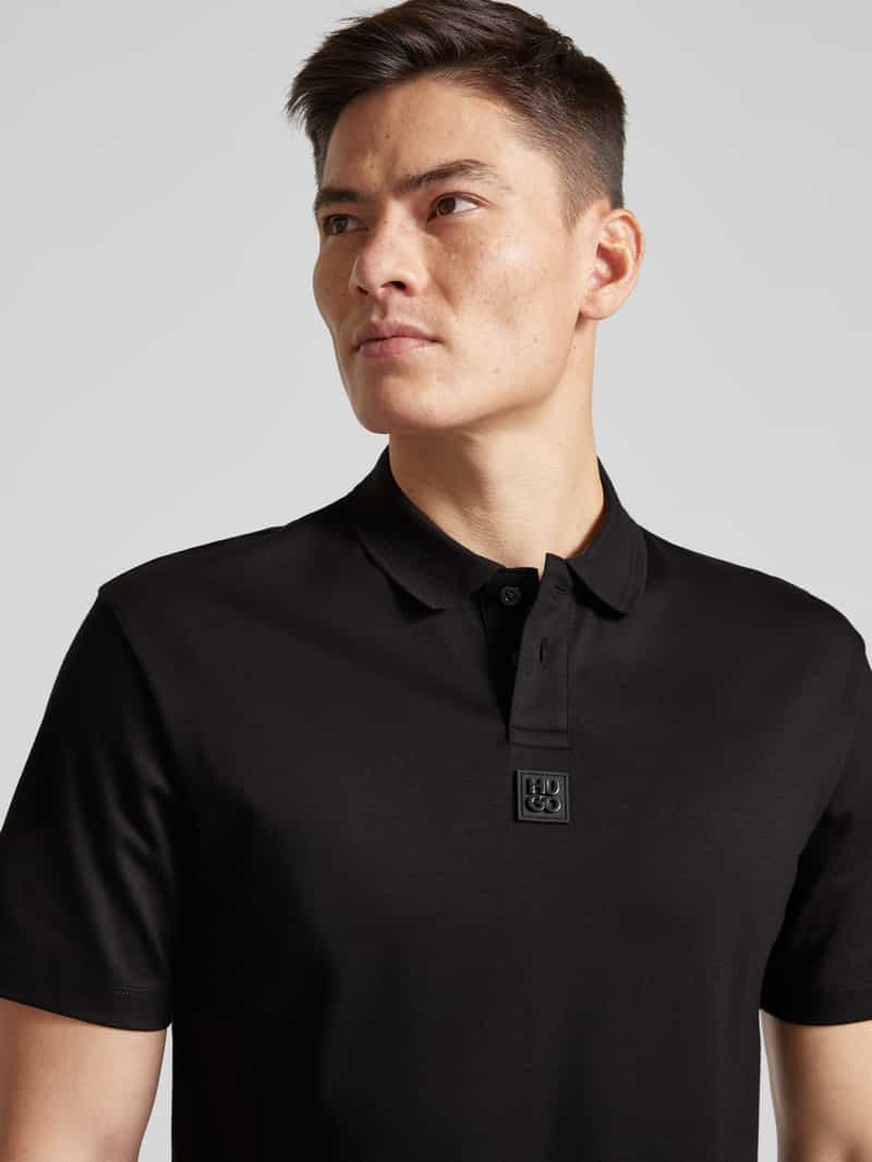 HUGO Poloshirt met labelpatch model 'Deabono'