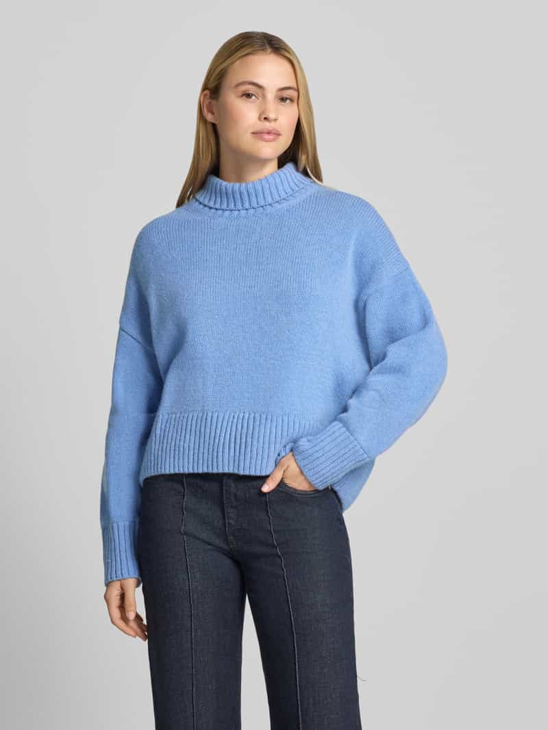 LANIUS relaxed fit pullover van scheerwolmix in tricotlook