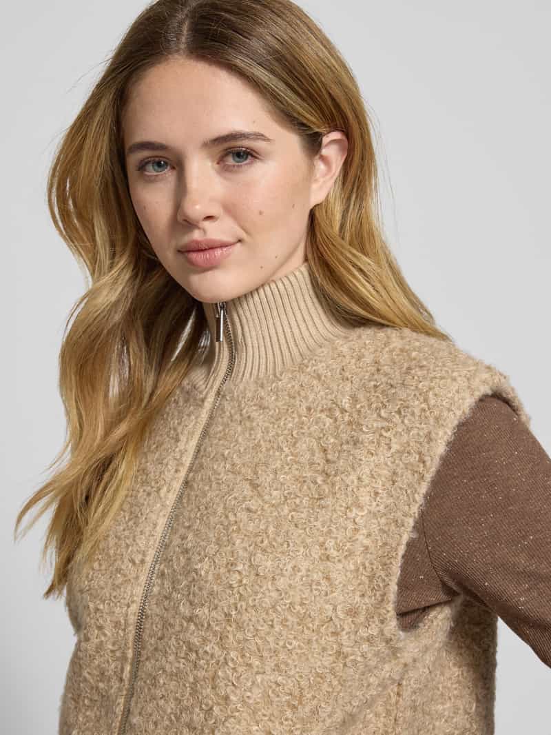 Opus Gilet met opstaande kraag en steekzakken model 'Guluni'