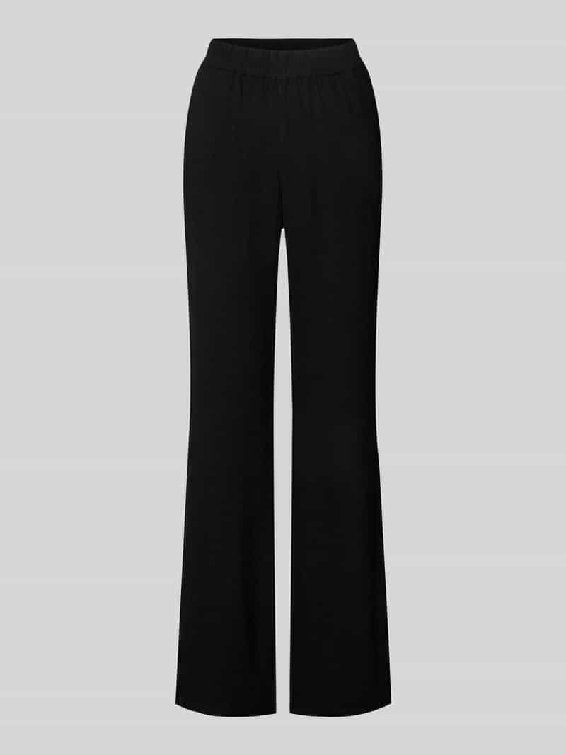 Jake*s Casual Flared cut broek van een mix van viscose en linnen