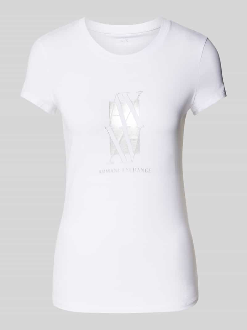 Armani Exchange T-shirt met labelprint