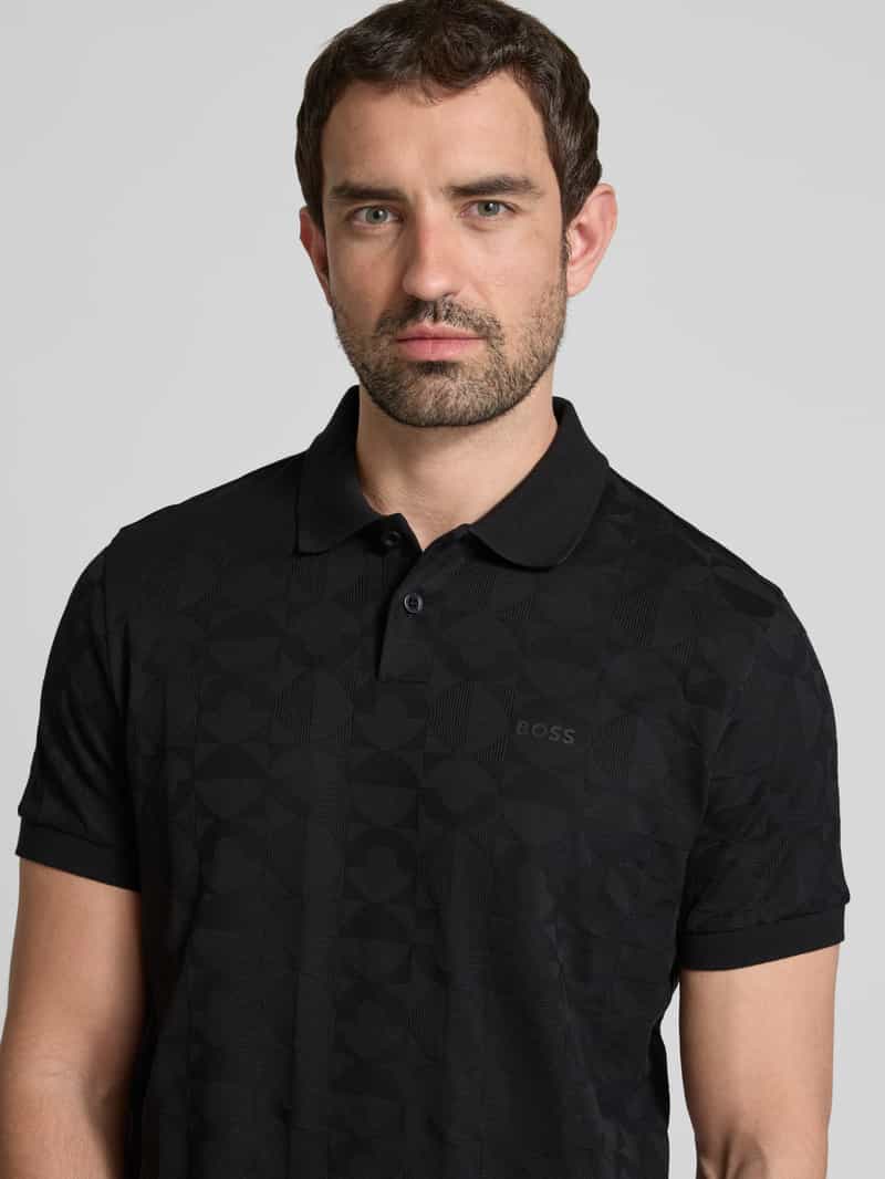 BOSS Green Regular fit poloshirt met labeldetail model 'Pirax'