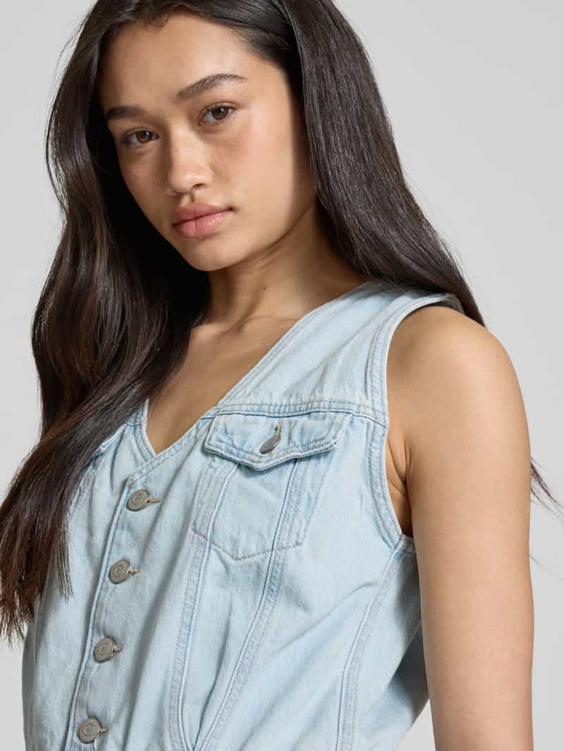 Levi's Jeansjumpsuit met knoopsluiting model 'VEST ROMPER ROM COM'