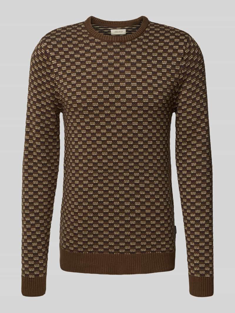 Blend Gebreide pullover met ribboorden model 'BALEN'