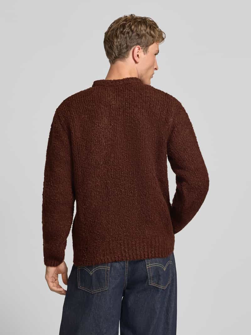 Edwin Gebreide pullover met ronde hals model 'DUN'
