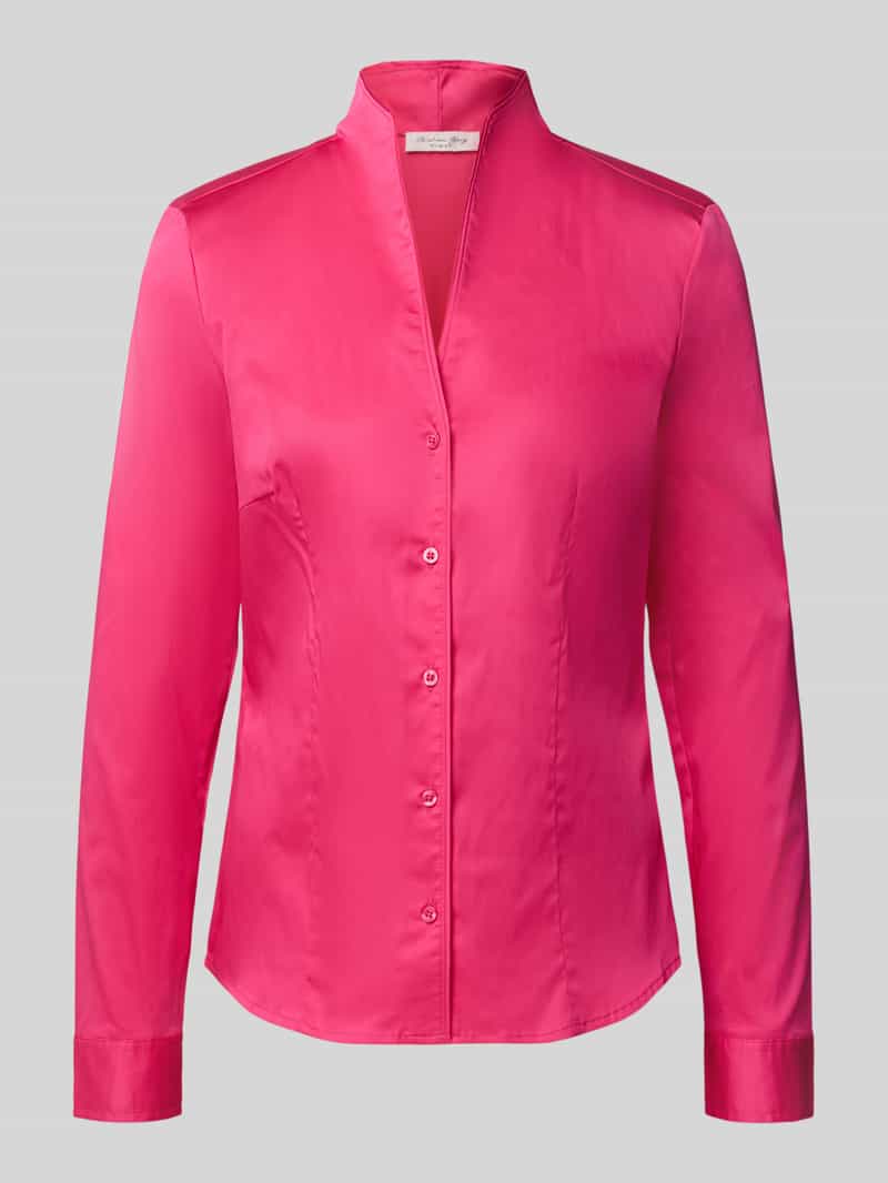 Regular fit overhemdblouse van katoenmix