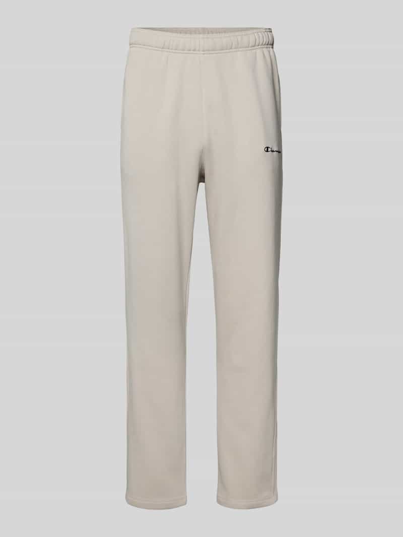 straight fit Sweatpants met Labelstitching
