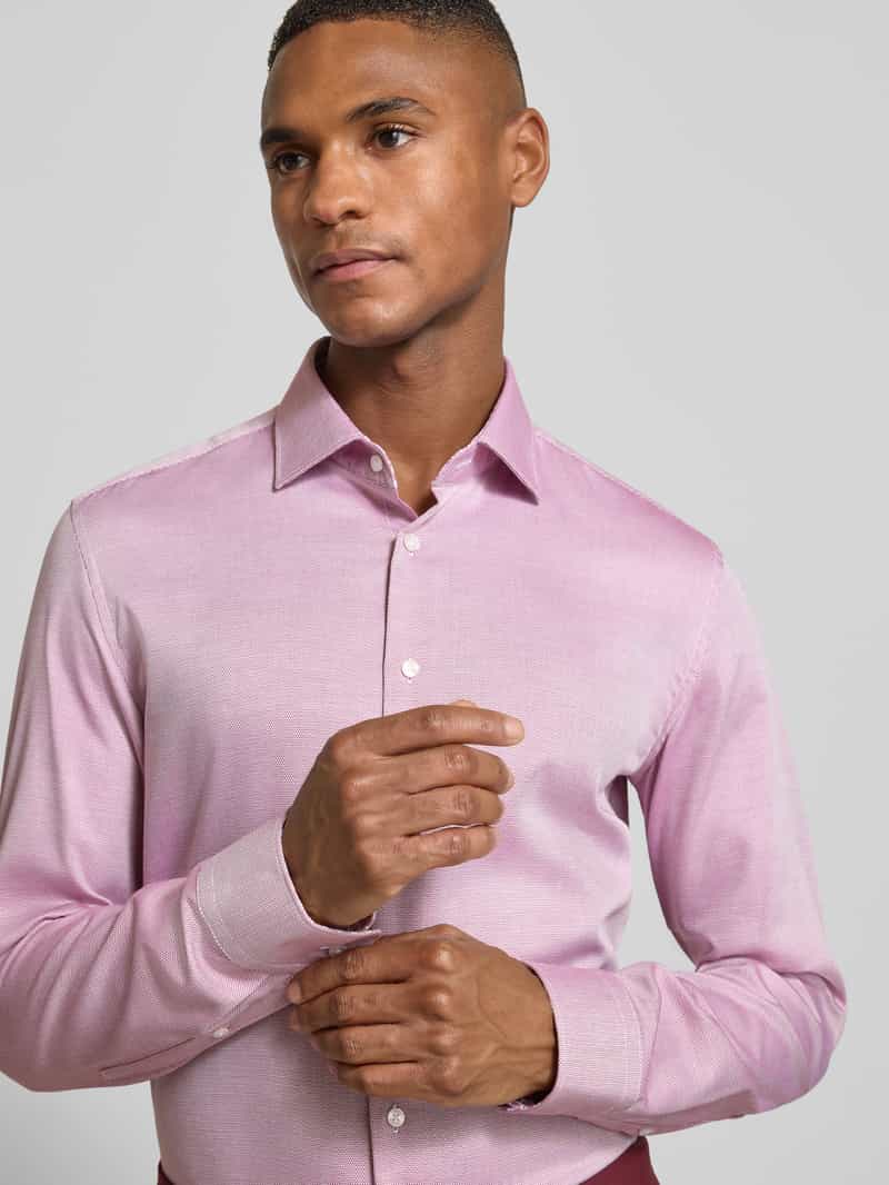 seidensticker Slim fit zakelijk overhemd van katoen met kentkraag