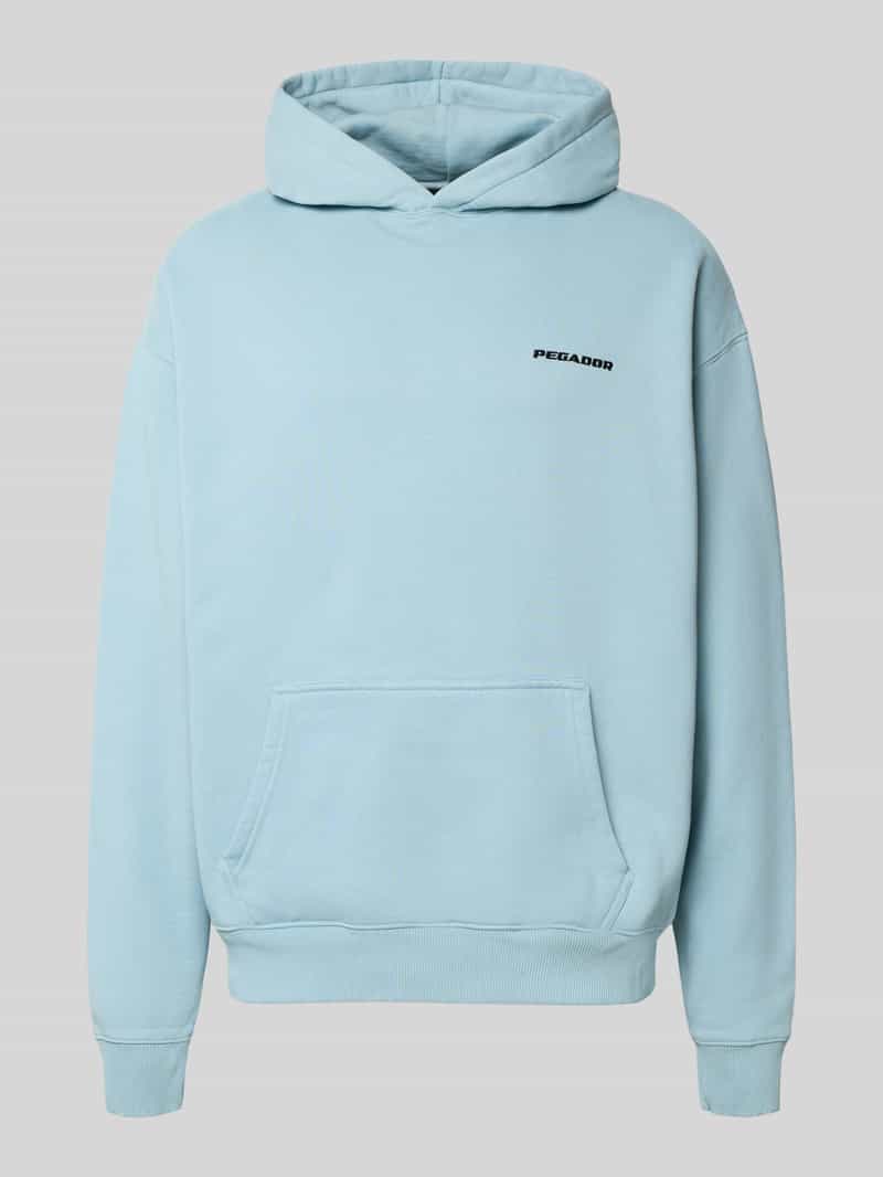 PEGADOR Oversized hoodie met logo en kangoeroezak