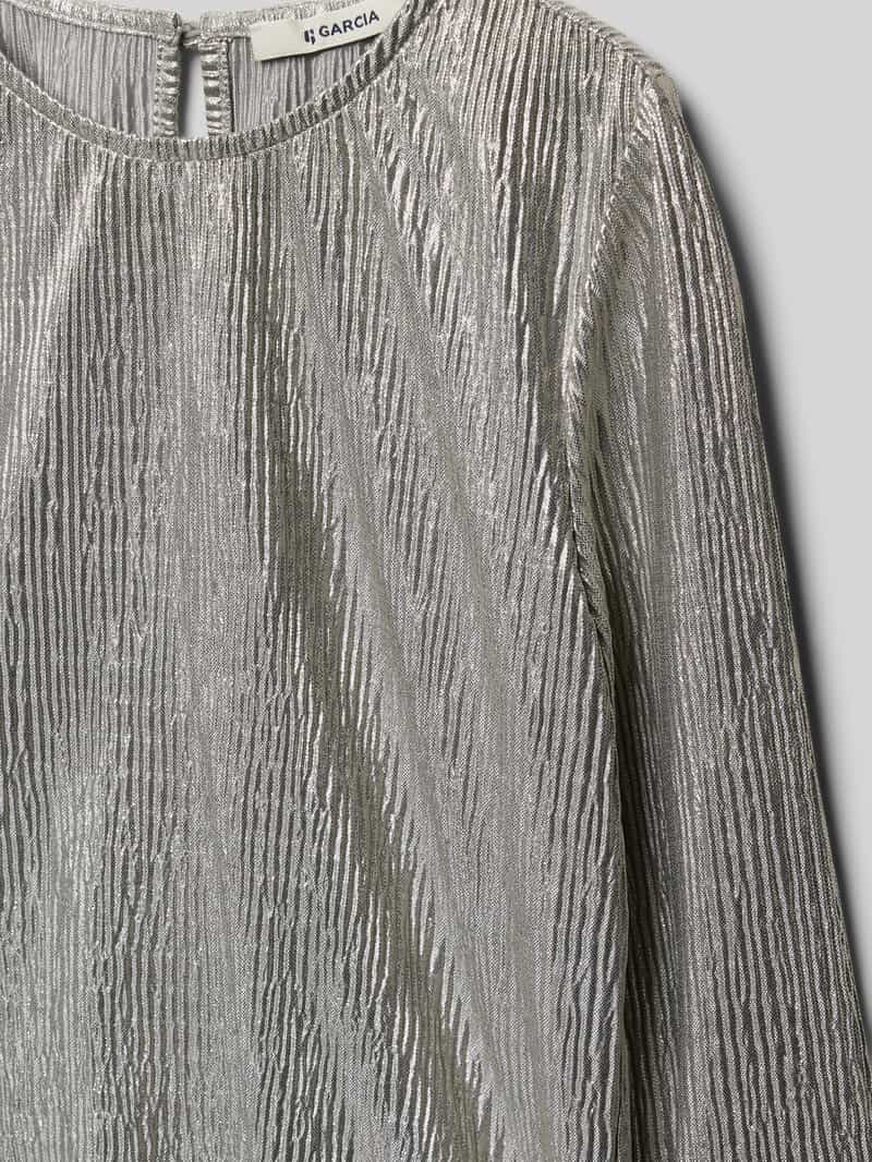 Garcia Shirt met lange mouwen en plissévouwen