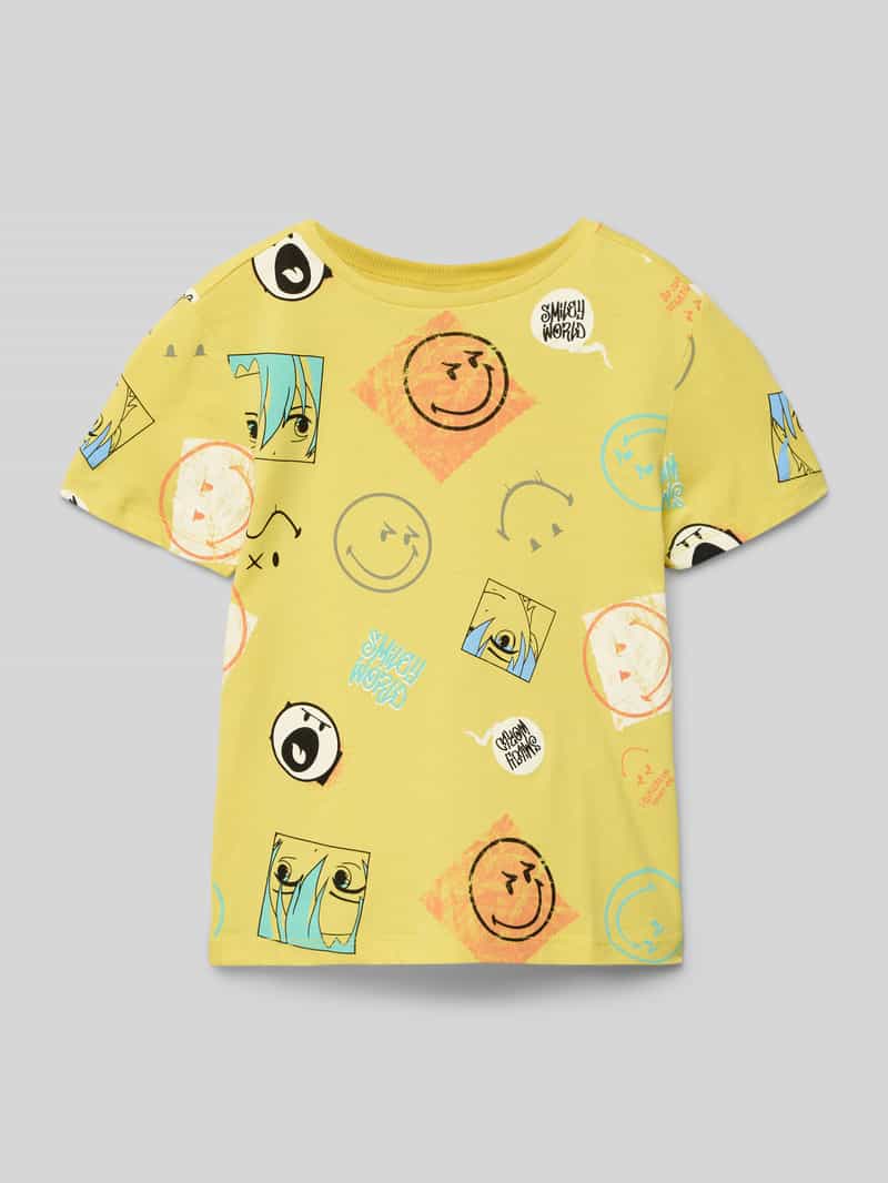 s.Oliver RED LABEL Regular fit T-shirt met Smiley -print