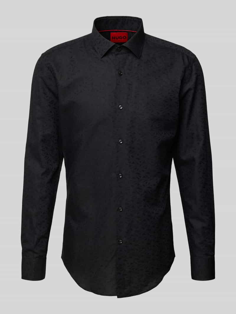 HUGO Slim fit zakelijk overhemd met kentkraag model 'KENNO'