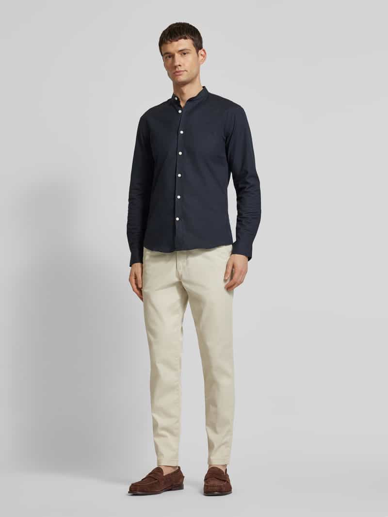 Selected slim fit chino van katoenmix model 'MILES' moonstruck, foto 6