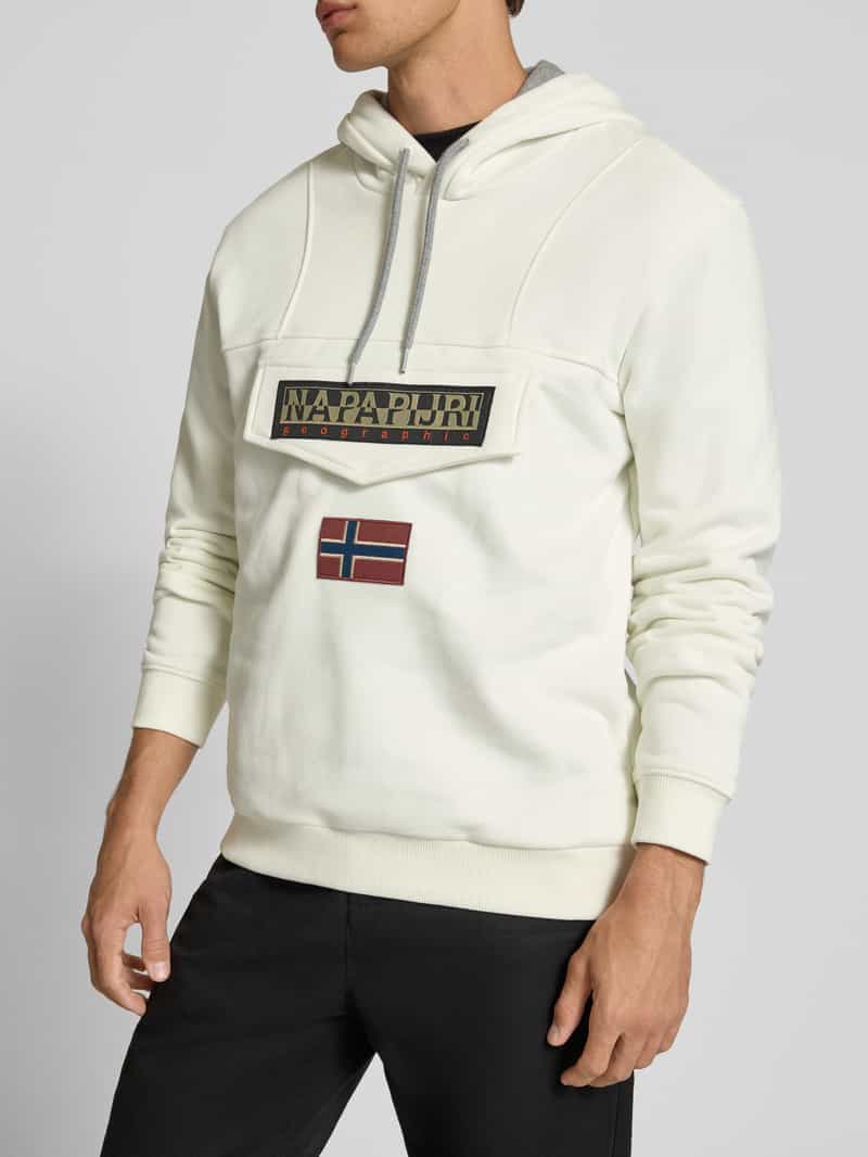 Napapijri Sweatshirt met labelpatch model 'BURGEE WINT'