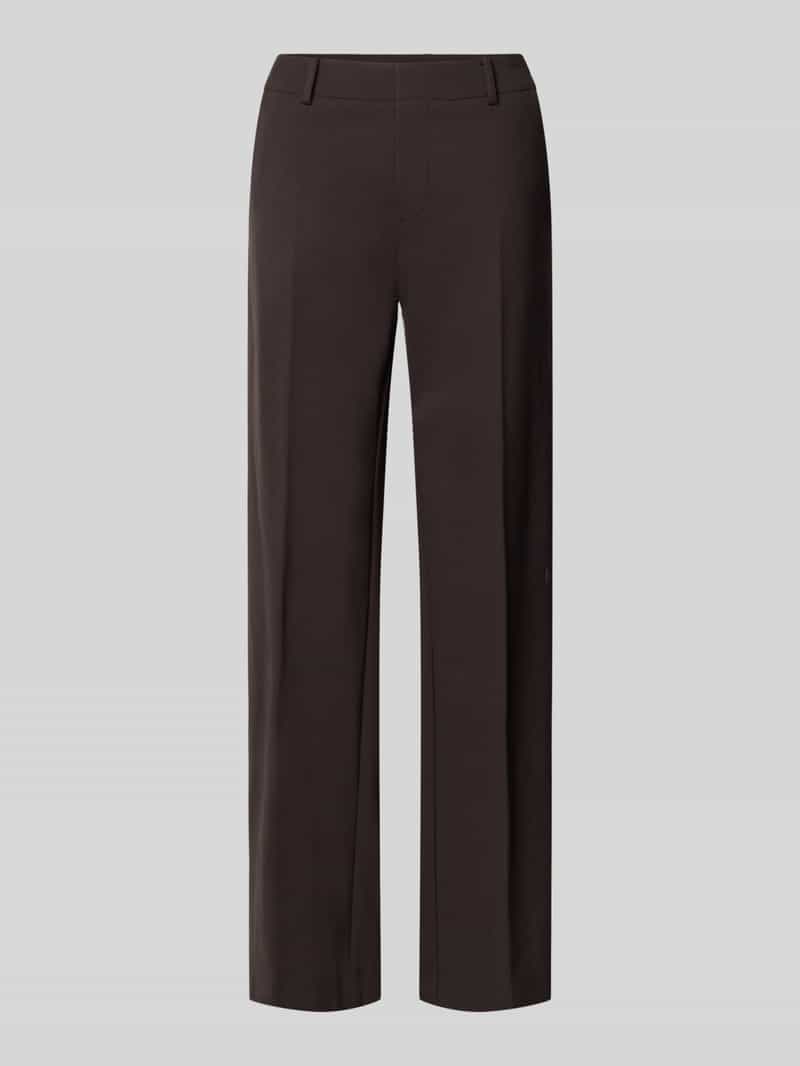 Stehmann wide leg broek met riemlussen model 'Fenja'