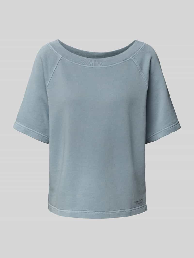 Marc O'Polo Loose fit sweatshirt van zuiver katoen met korte mouwen
