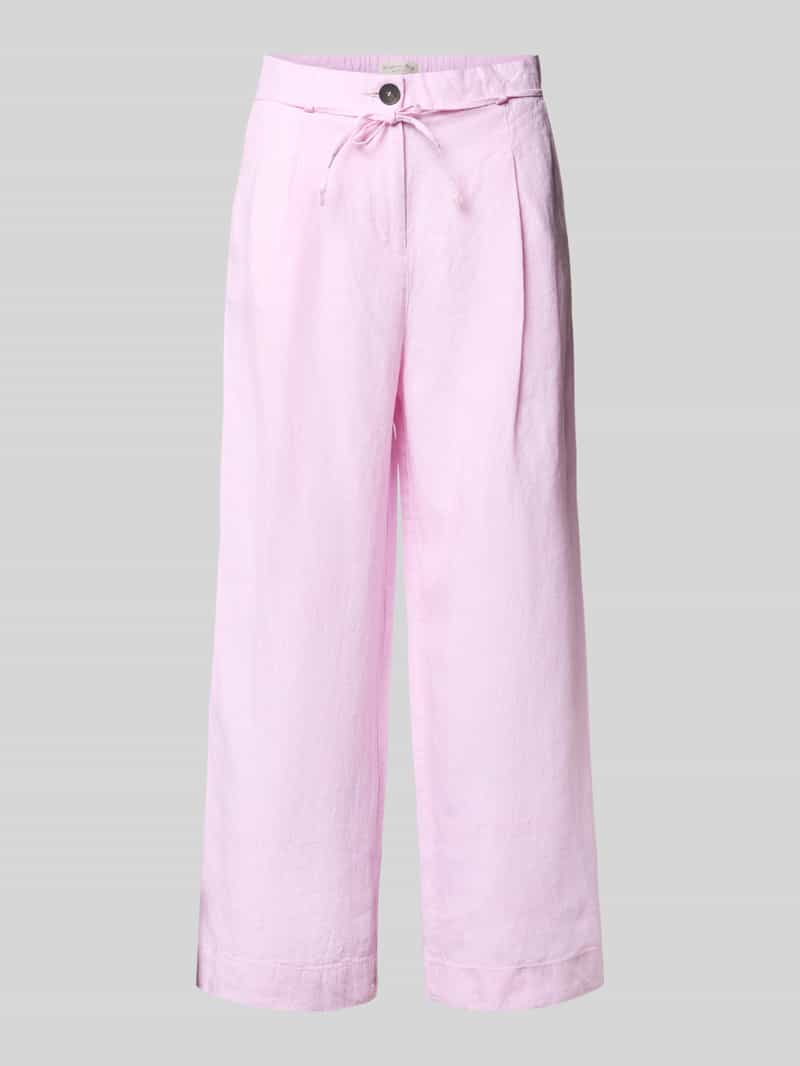 Linnen broek met strikceintuur