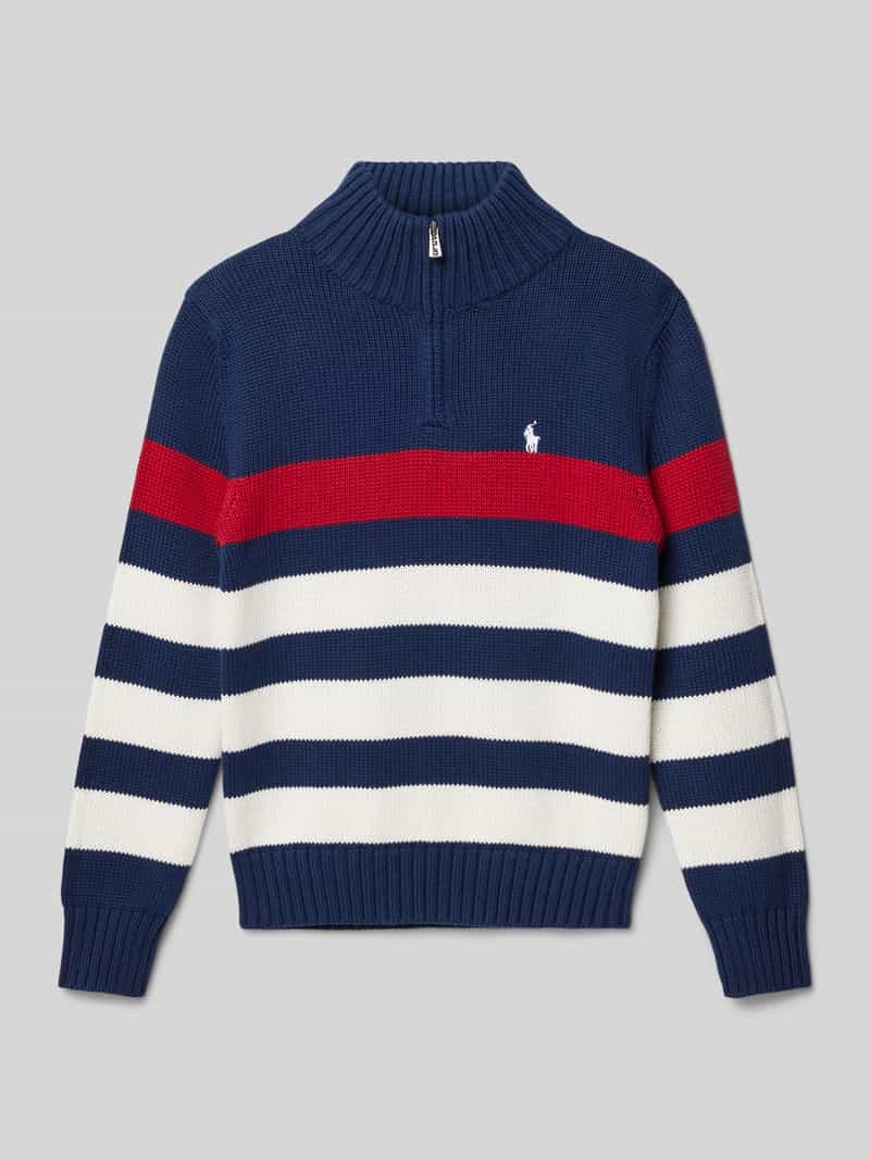 Polo Ralph Lauren Teens Gebreide pullover met opstaande kraag model 'MOCK'