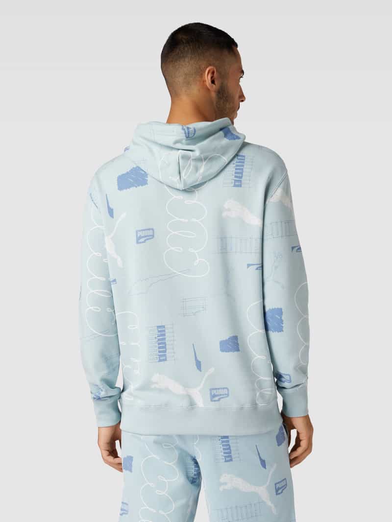 Hoodie met all-over labelmotief PUMA PERFORMANCE