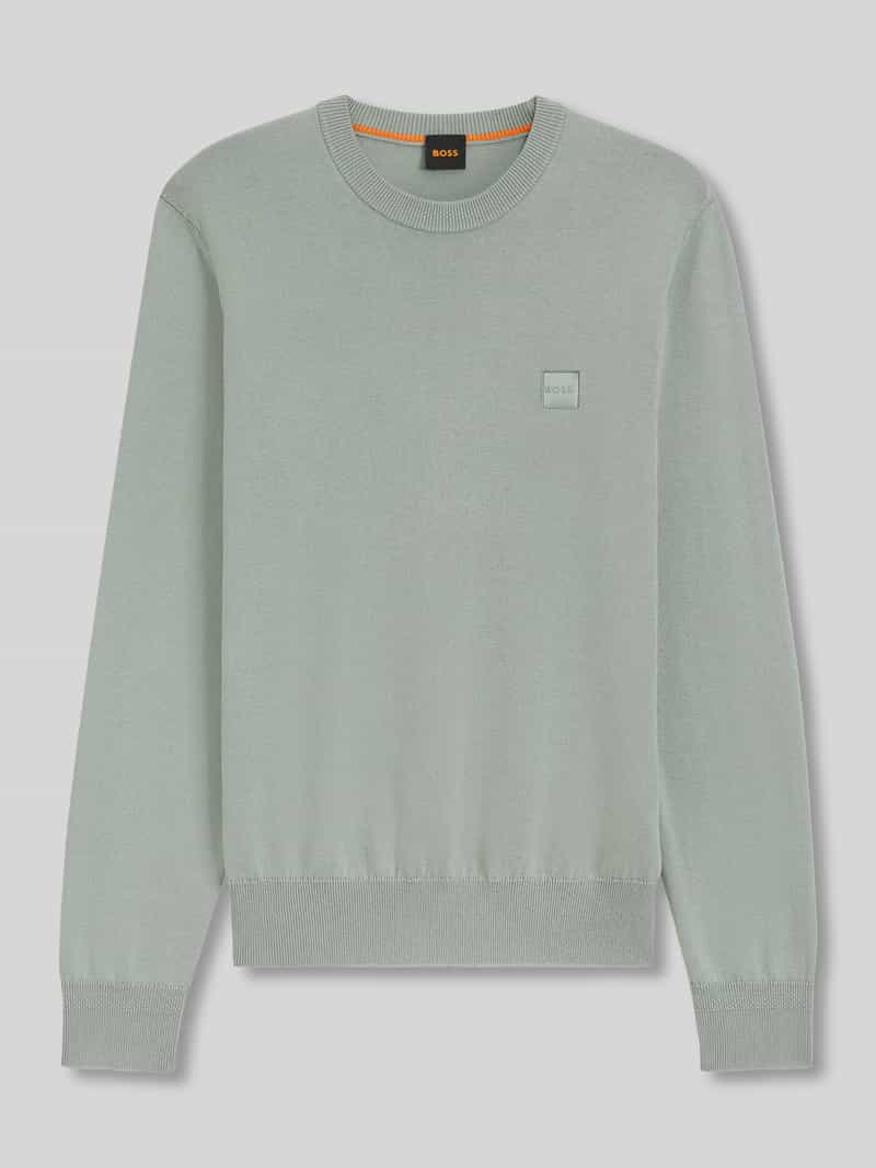 Boss Orange Regular fit pullover van een mix van katoen en kasjmier model 'KANOVANO'