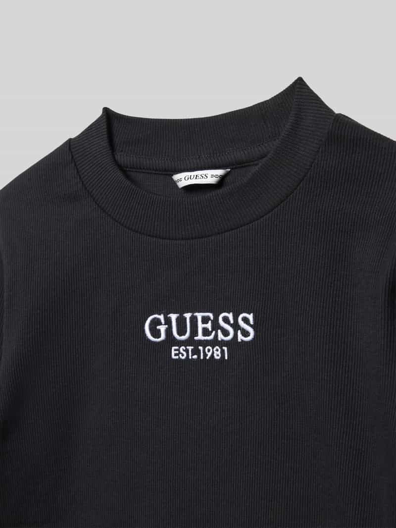 Guess Shirt met lange mouwen en labelstitching
