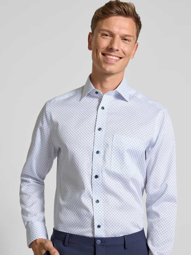 Olymp Slim fit zakelijk overhemd van puur katoen