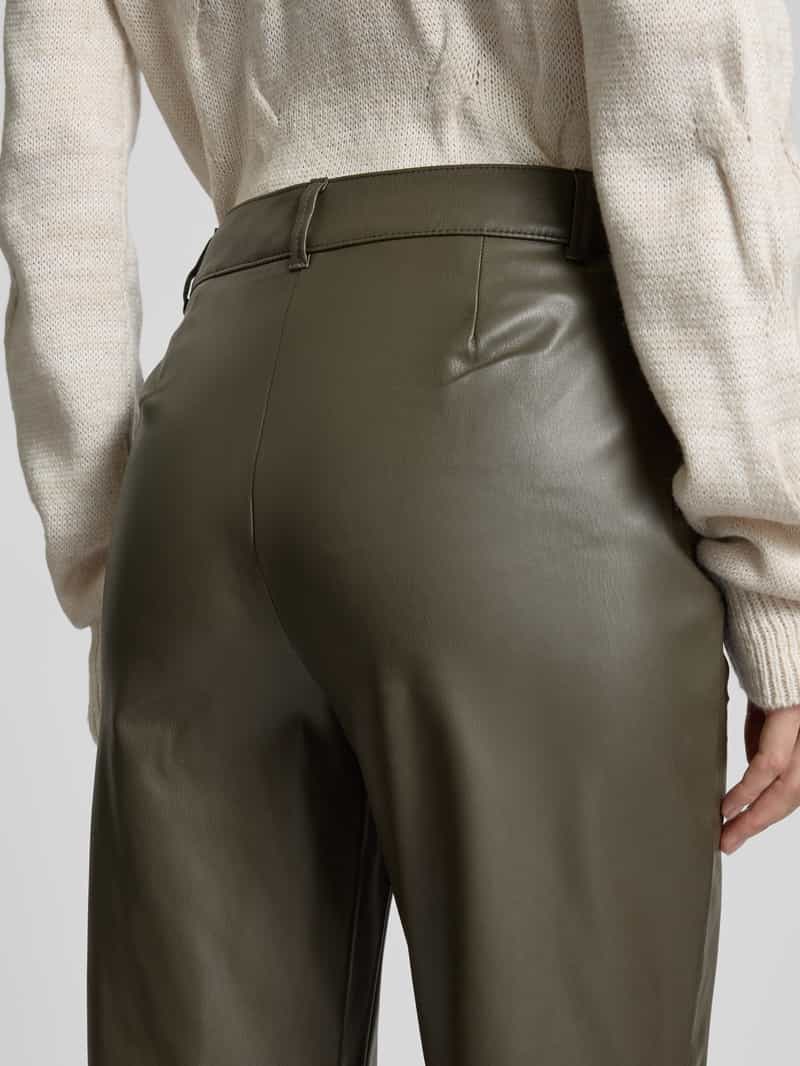 Christian Berg Woman Straight leg broek in leerlook