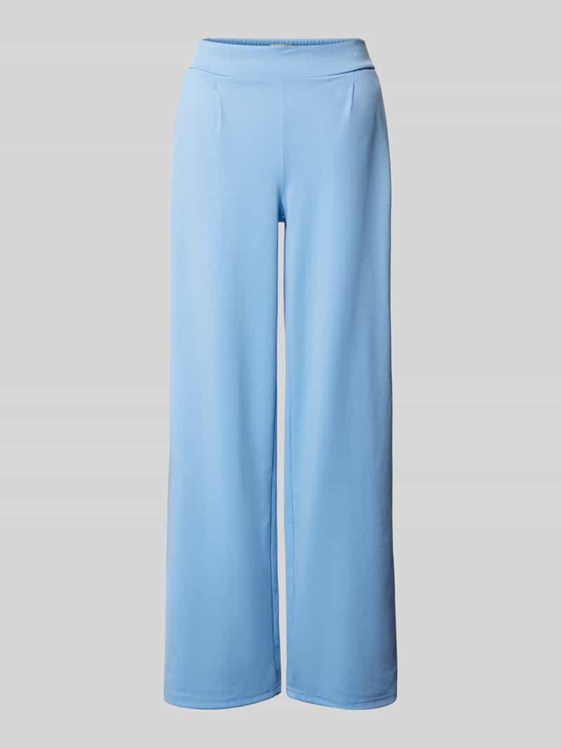 Ichi Wide leg stoffen broek met bandplooien model 'KATE Long'