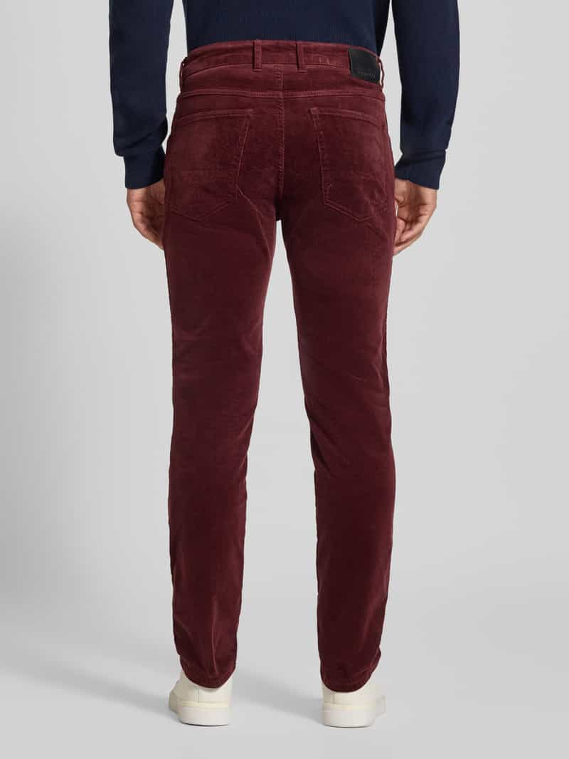 Bugatti Straight fit corduroybroek van elastische katoenmix