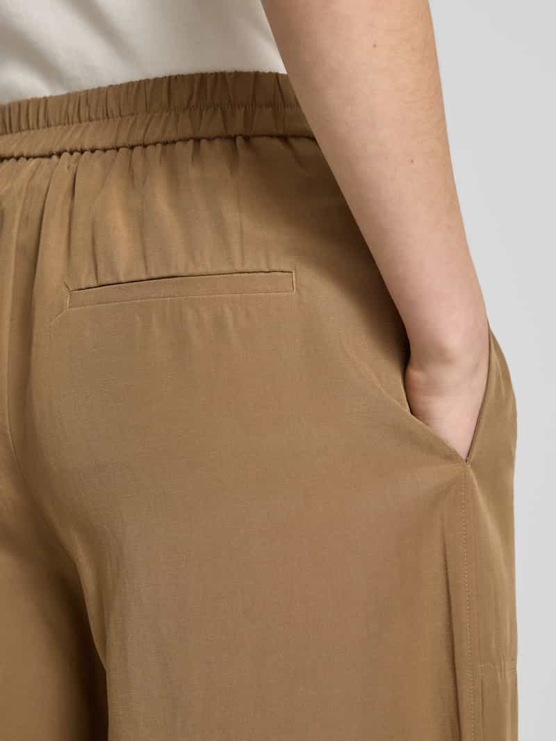 Marc O'Polo Wide leg culotte van een mix van lyocell en linnen