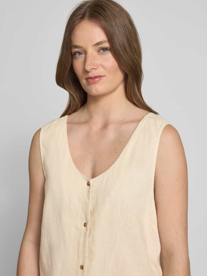 Soyaconcept Relaxed fit gilet van een mix van linnen en viscose model 'Ina'