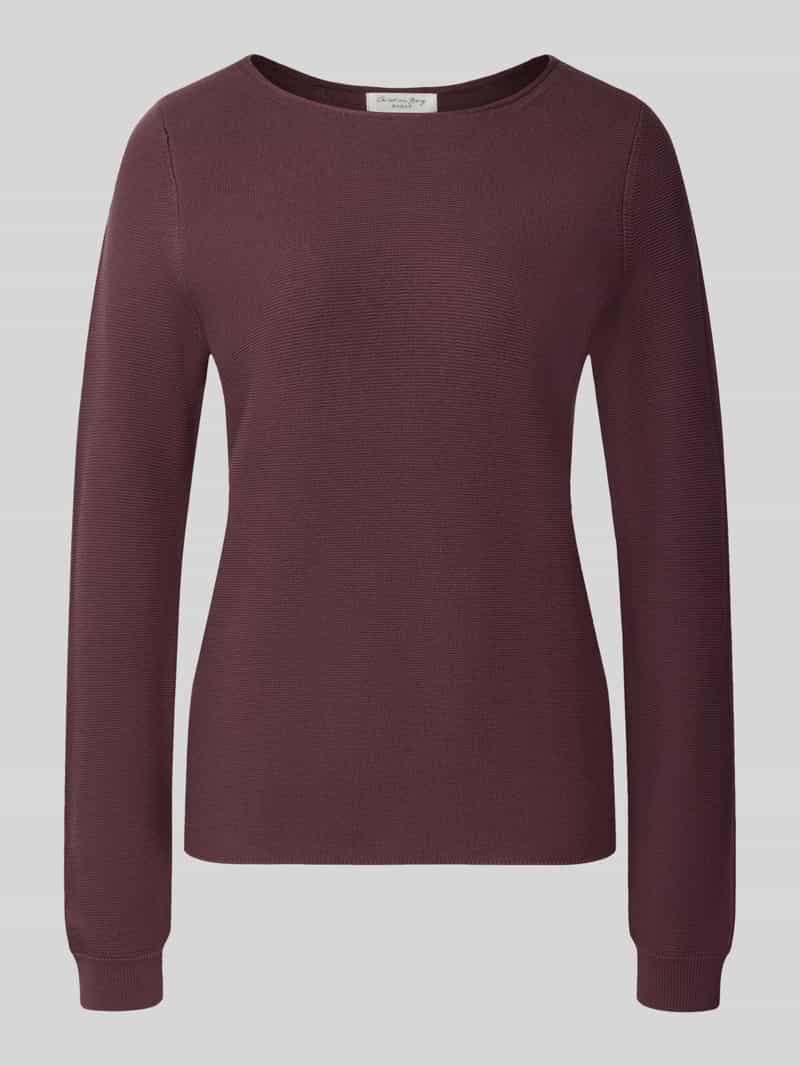 Christian Berg Woman Pullover van pure katoen in tricotlook