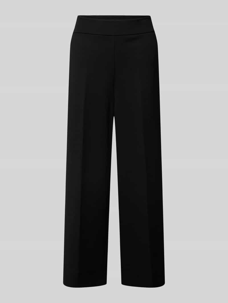 Opus Wide leg stoffen broek met persplooien, model 'Misha city'